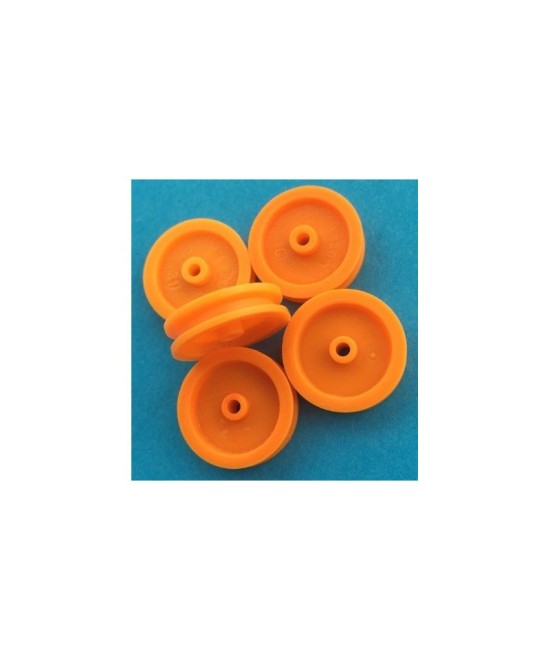 Polea amarilla de plastico 2x17mm
