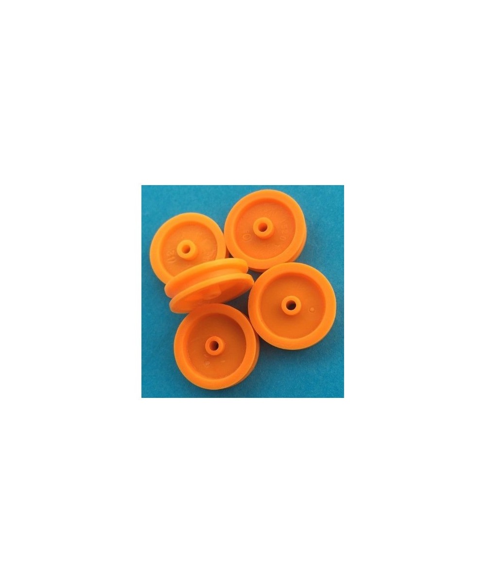 Polea amarilla de plastico 2x17mm
