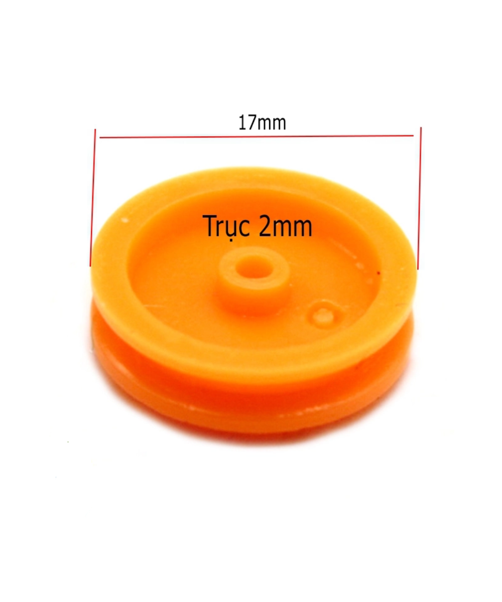 Polea amarilla de plastico 2x17mm
