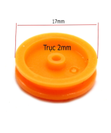 Polea amarilla de plastico 2x17mm