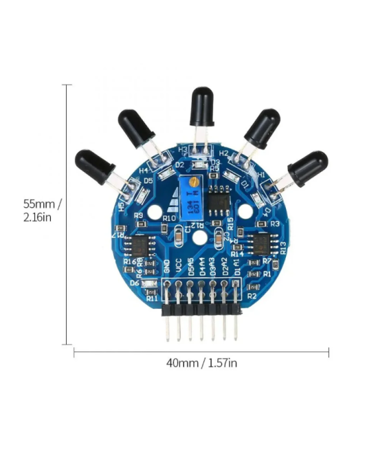 Sensor de flama de cinco vías