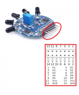 Sensor de flama de cinco vías