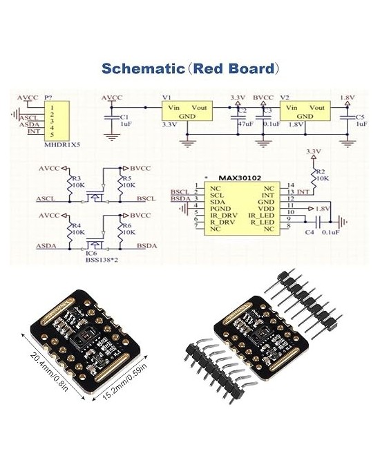Sensor de ritmo cardíaco MAX30102