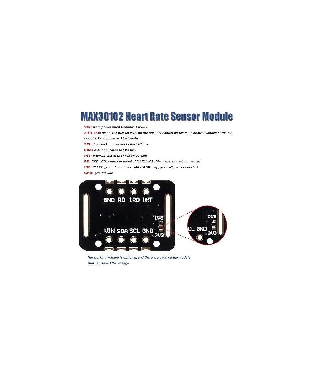 Sensor de ritmo cardíaco MAX30102