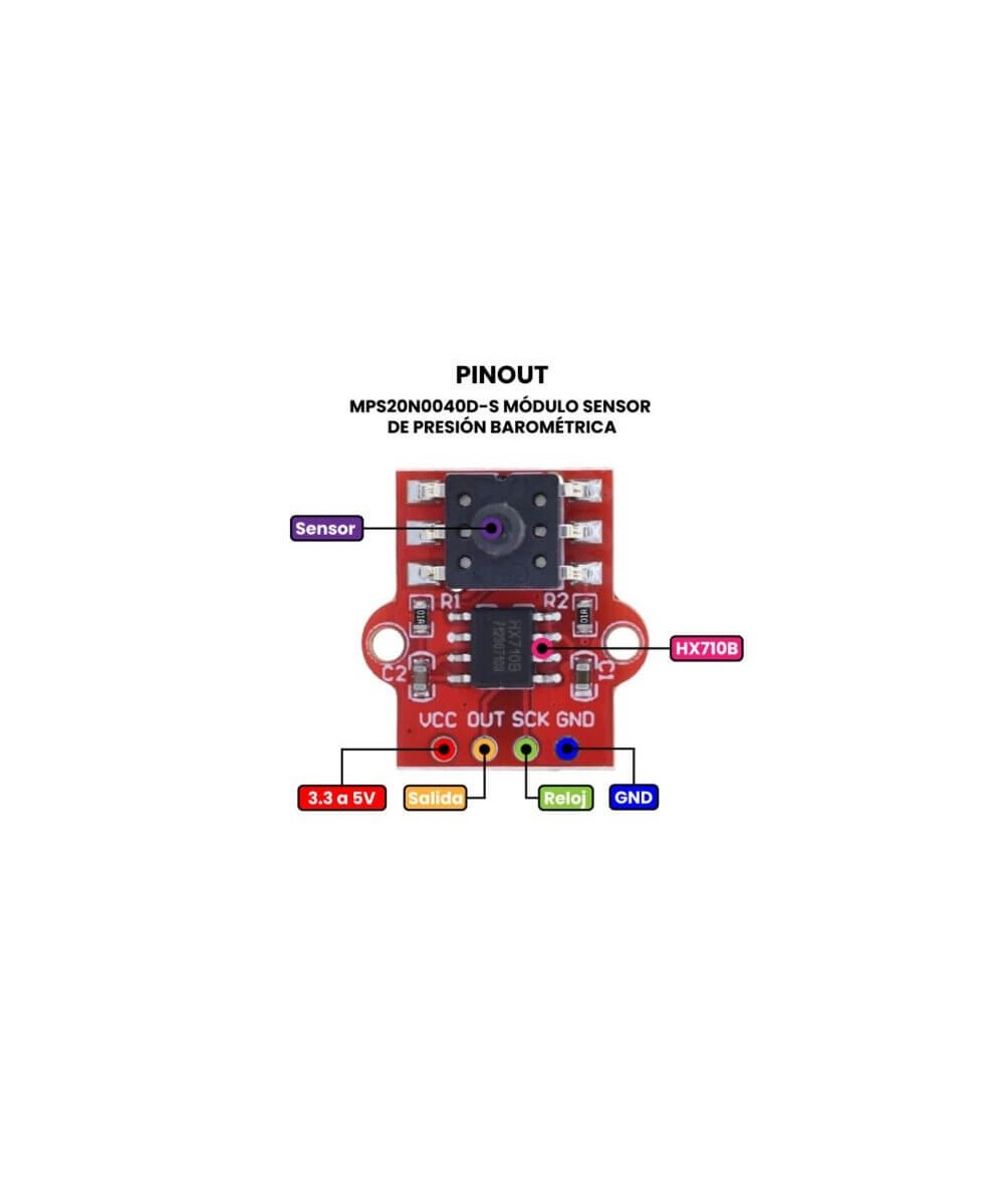Sensor digital de presión barométrica atmosférica de 3,3-5 V