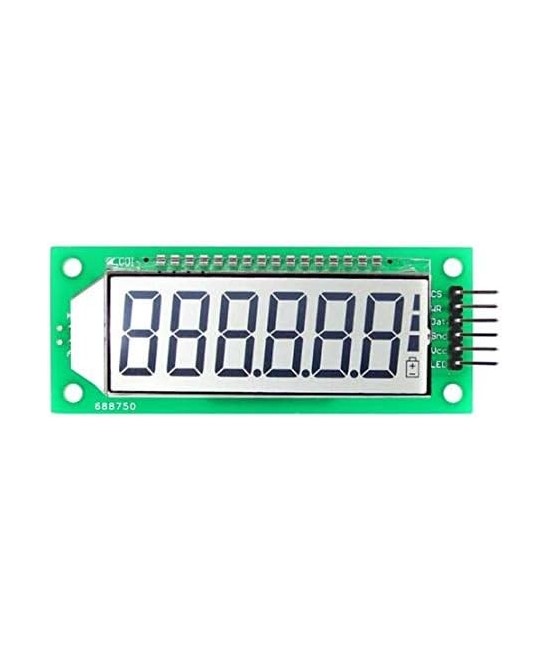 Módulo LCD digital de 6 bits y 8 segmentos