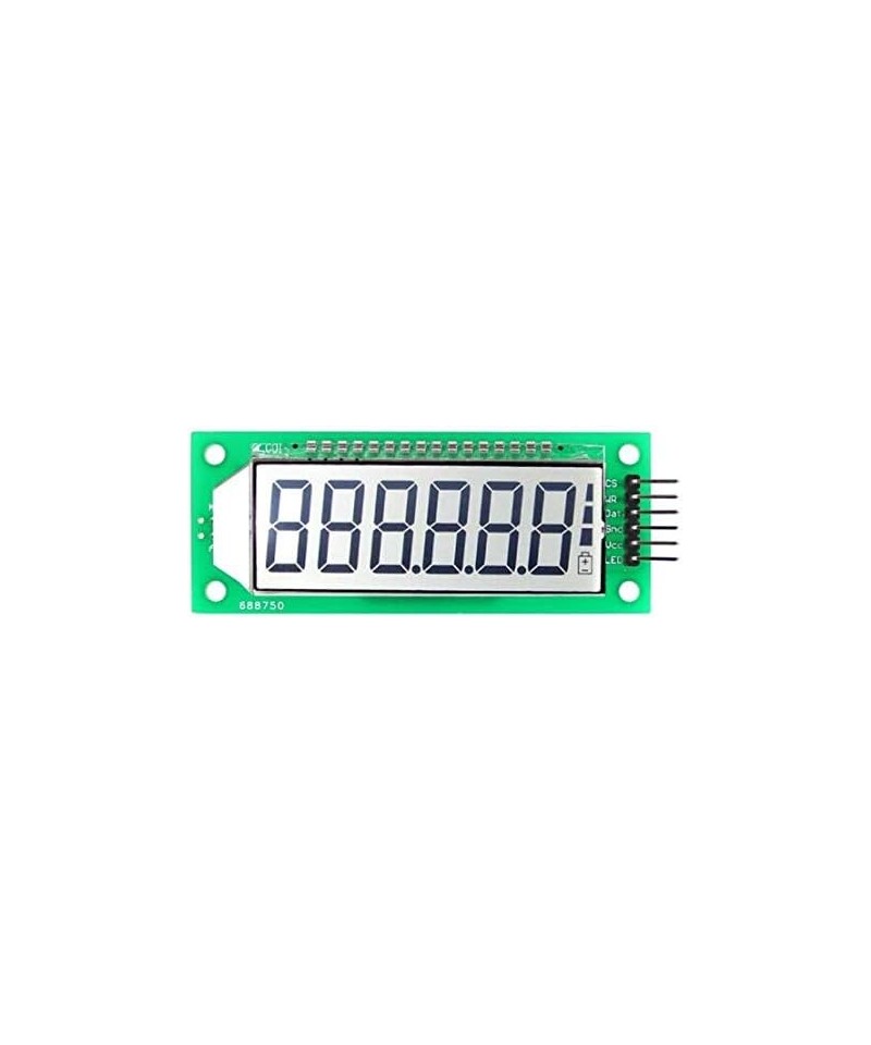 Módulo LCD digital de 6 bits y 8 segmentos