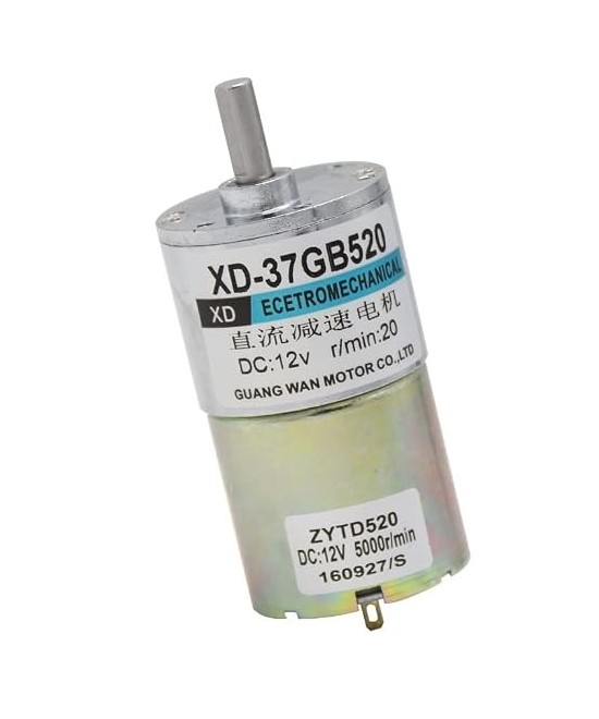 Motor 12v caja reductora 50RPM con soporte