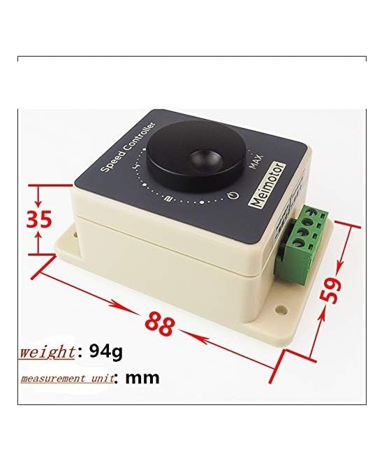 Controlador de velocidad de motor PWM 12V-48V DC 20A