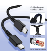 Cable de carga y datos USB-C 1M 8A