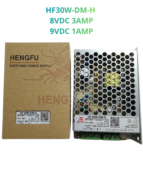 Fuente de energia conmutada Multi voltaje HF30W-DM-H  8VDC 3AMP / 9VDC 1AMP