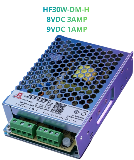 Fuente de energia conmutada Multi voltaje HF30W-DM-H  8VDC 3AMP / 9VDC 1AMP