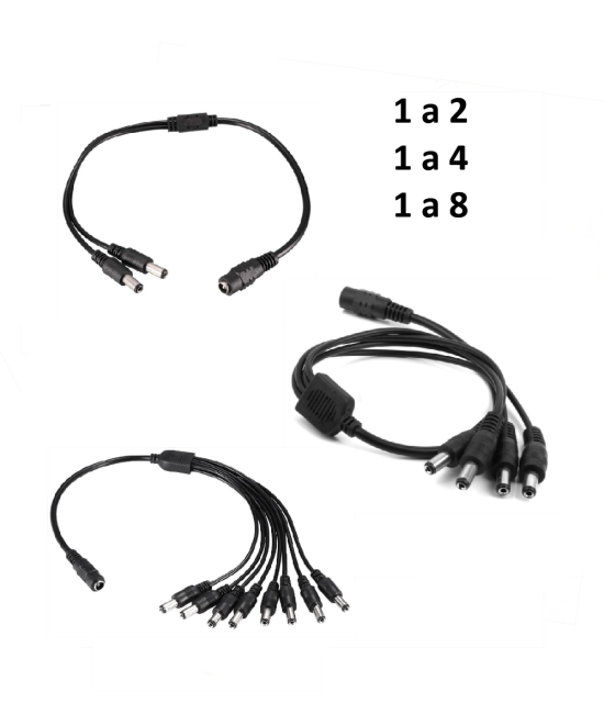 Distribuidor de Energia DC de 1 Entrada Hembra a 2/4/8 Salidas Macho