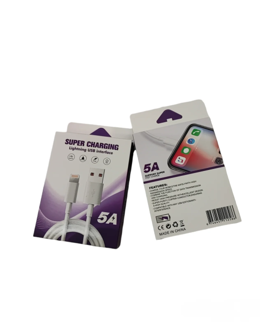 cable de carga rápida USB a Lightning de 5A