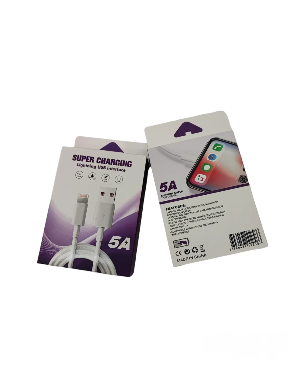 cable de carga rápida USB a Lightning de 5A