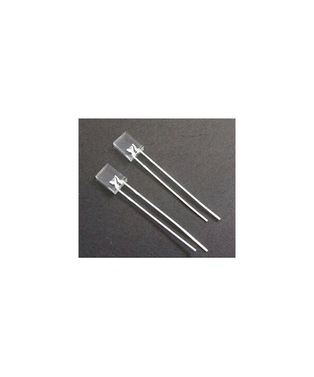 Diodo Led cuadrado transparente luz naranja 2x3x4mm (10U)
