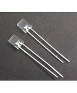 Diodo Led cuadrado transparente luz naranja 2x3x4mm (10U)