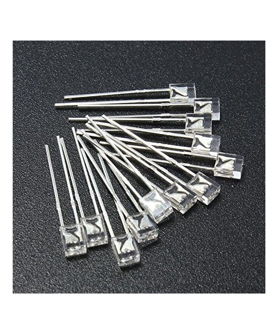 Diodo Led cuadrado transparente luz naranja 2x3x4mm (10U)