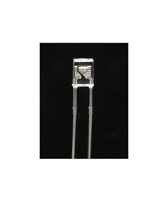 Diodo Led cuadrado transparente luz naranja 2x3x4mm (10U)