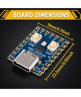 Tarjeta de desarrollo RP2040-Zero de 6 nucleos, Cortex M0+ de doble nucleo