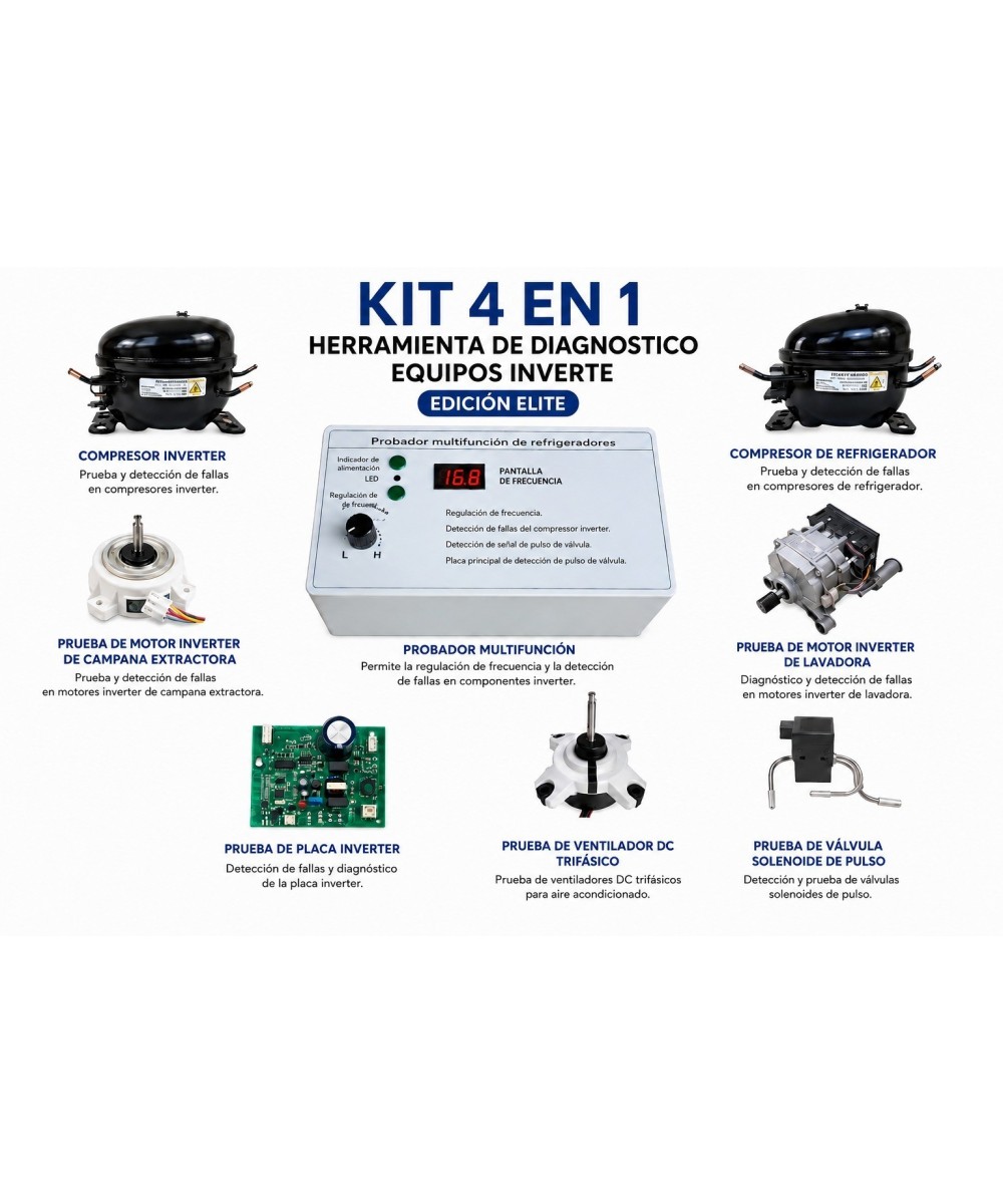 Equipo de diagnostico Inverter Elite Tester 4 en 1
