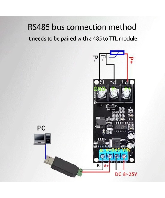 Modulo para sensor de medicion de temperatura RTD PT100