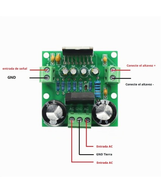 Tarjeta amplificadora de audio TDA7294