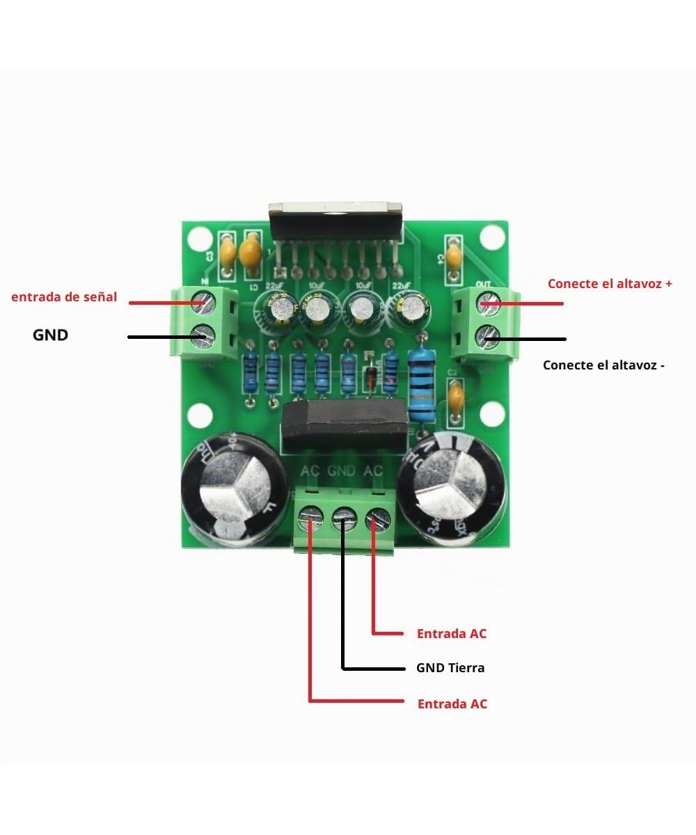 Tarjeta amplificadora de audio TDA7294