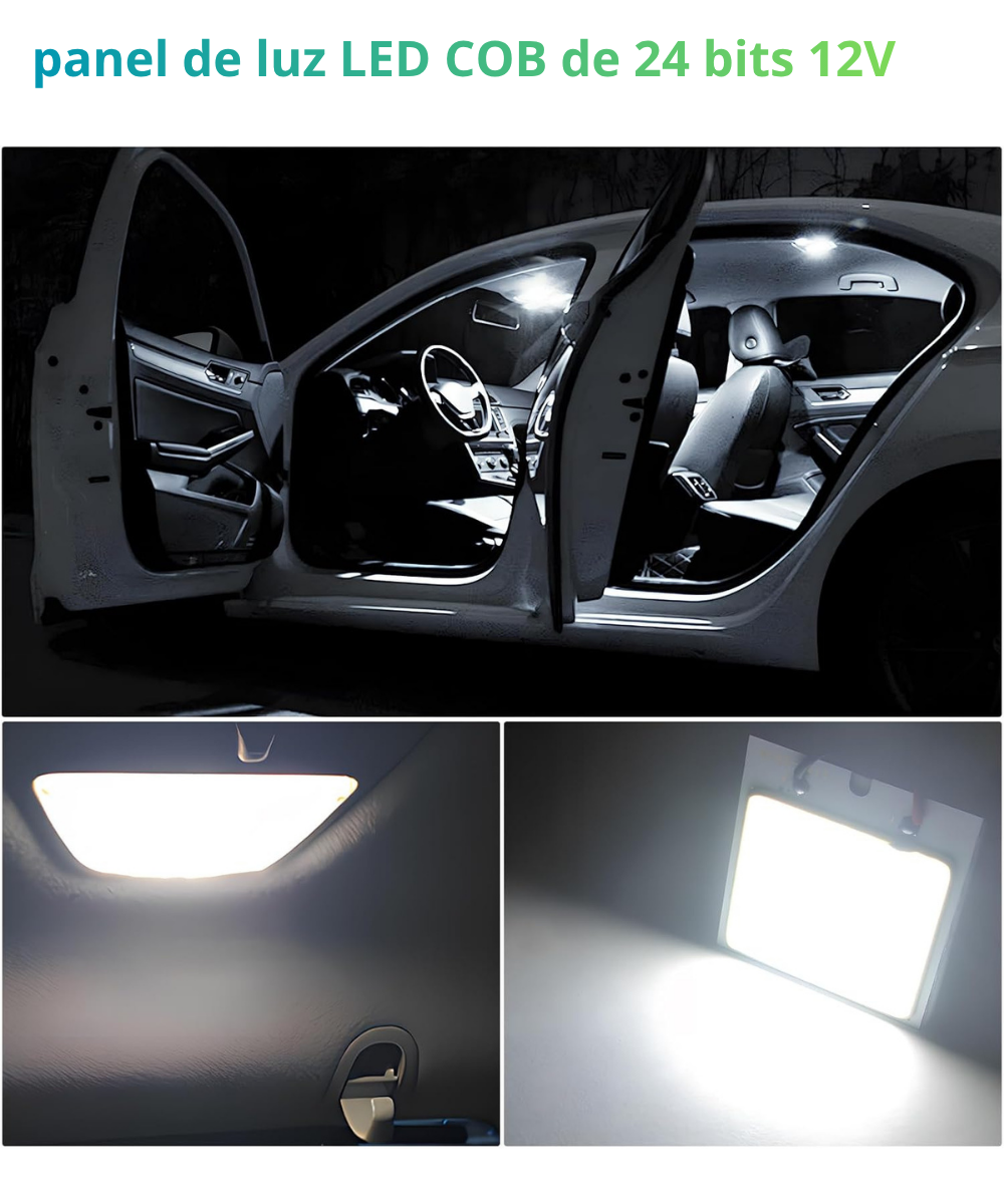 Panel de luz LED COB de 24 bits 12V