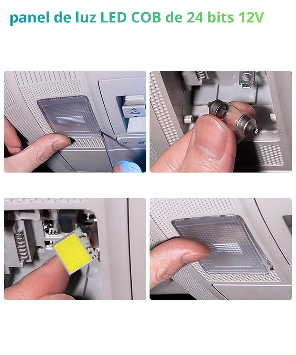 Panel de luz LED COB de 24 bits 12V