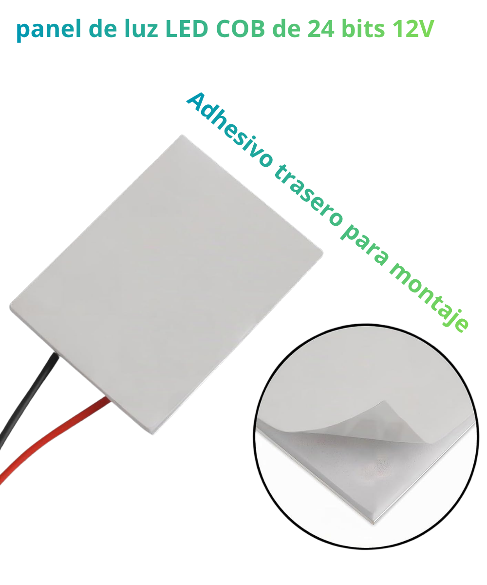 Panel de luz LED COB de 24 bits 12V