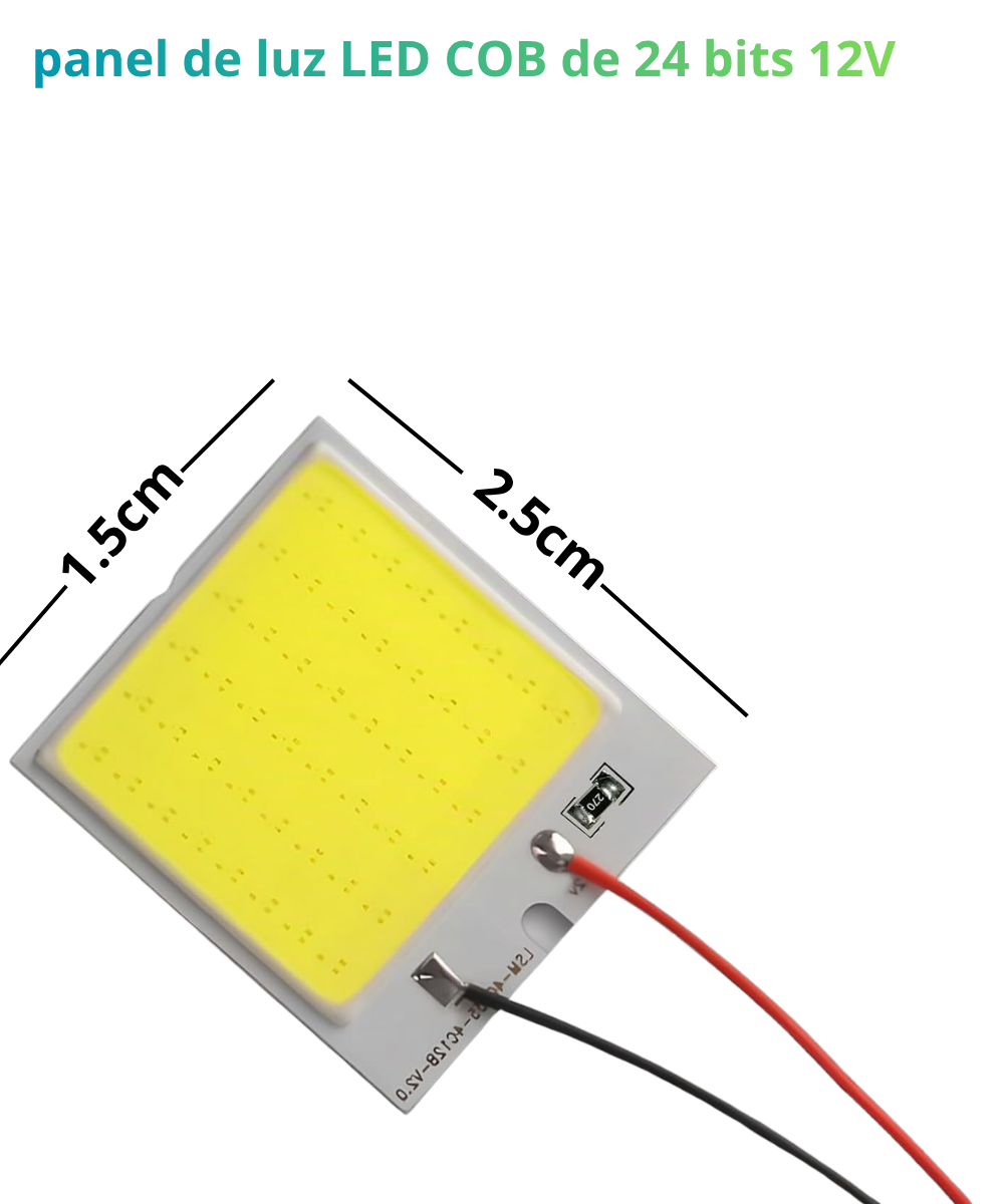 Panel de luz LED COB de 24 bits 12V