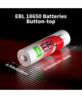 Bateria Recargable EBL BRC 18650 3000mAh - Boton Superior Protegido