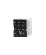 Rele electromagnético 11 pines 12/24 VDC / 110/220 VAC con base para riel DIN