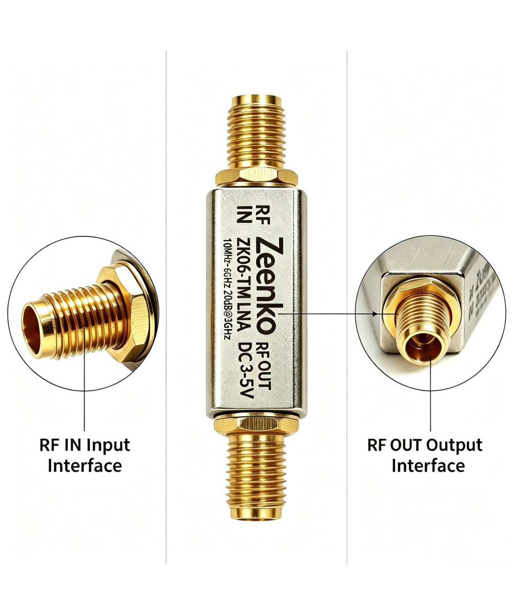 Amplificador de bajo ruido ZK06-TM de 10 MHz a 6 GHz Zeenko