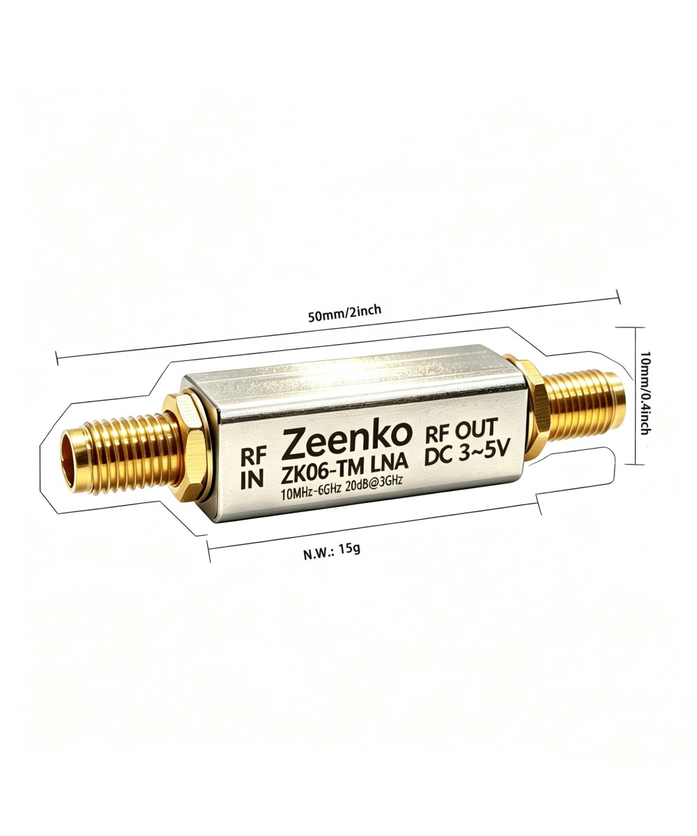 Amplificador de bajo ruido ZK06-TM de 10 MHz a 6 GHz Zeenko