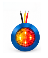 Luces LED indicadoras cromadas 12-24VDC Bicolor Rojo/ Amarillo
