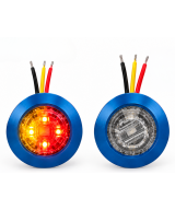 Luces LED indicadoras cromadas 12-24VDC Bicolor Rojo/ Amarillo