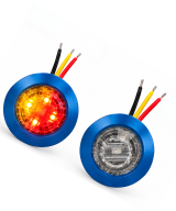 Luces LED indicadoras cromadas 12-24VDC Bicolor Rojo/ Amarillo