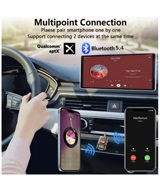 Transmisor y receptor de audio bluetooth 5.4 BT970