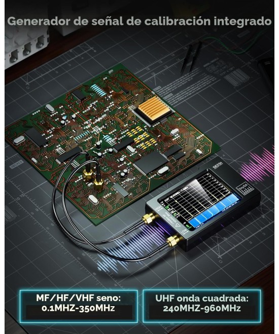 Analizador de espectro portátil TinySA de 10 kHz a 960 MHz Zeenko