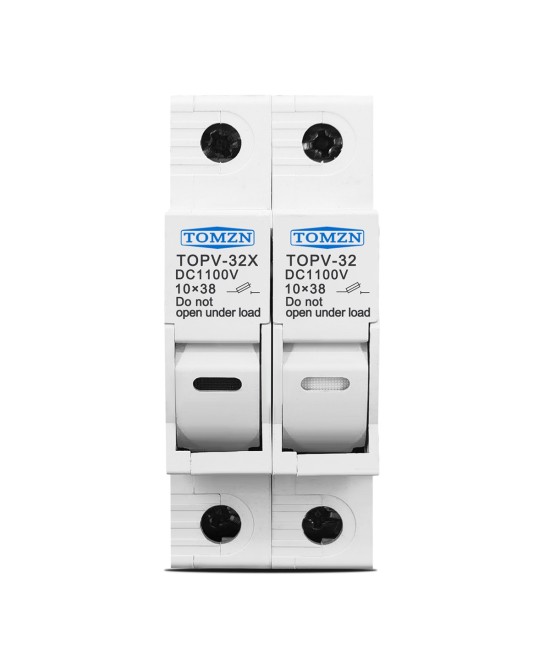 Contenedor para fusible Doble fotovoltaico TOPV-30 TOMZN 10x38mm