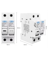 Contenedor para fusible Doble fotovoltaico TOPV-30 TOMZN 10x38mm