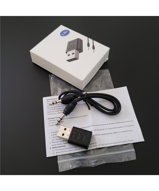 Receptor y transmisor de audio Bluetooth 5.0 2 en 1 AUX RCA USB 3.5MM