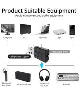 Receptor y transmisor de audio Bluetooth 5.0 2 en 1 AUX RCA USB 3.5MM