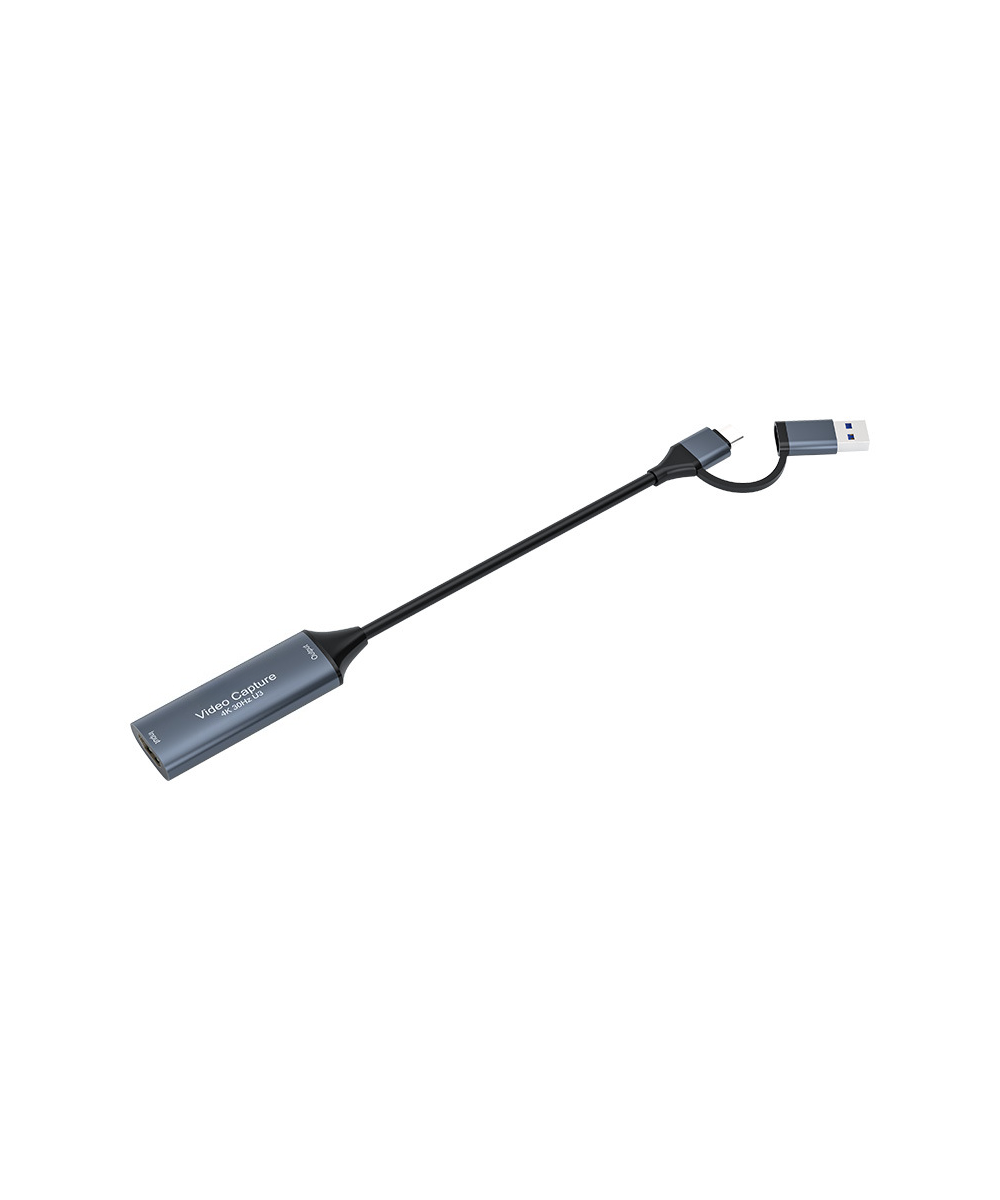 Capturadora de video HDMI 4K USB 3.0 tipo C 2 en 1