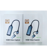 Capturadora de video HDMI 4K USB 3.0 tipo C 2 en 1