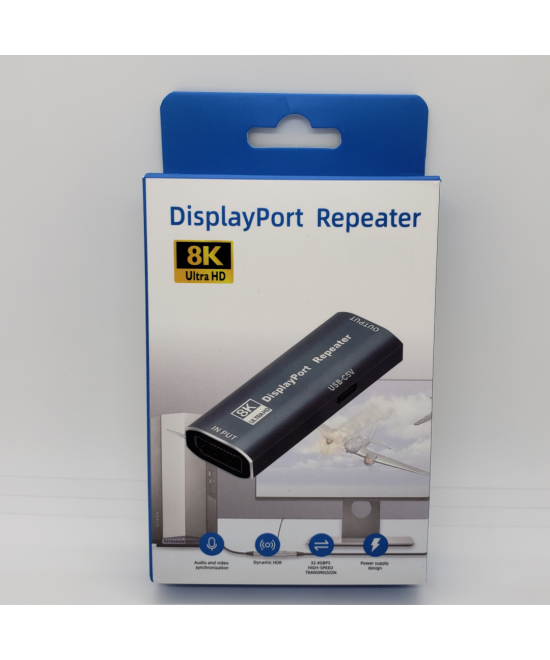 Repetidor DP Display Port a Display Port extender 4K
