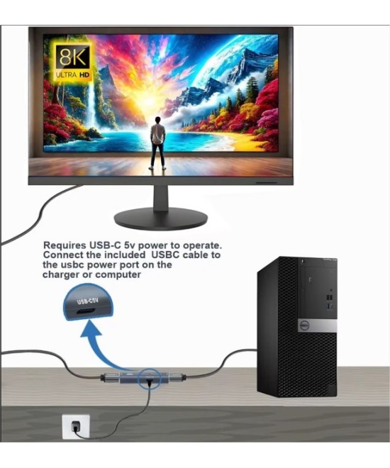 Repetidor DP Display Port a Display Port extender 4K