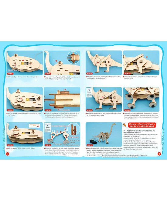 Dinosaurio mecanico DIY J-23